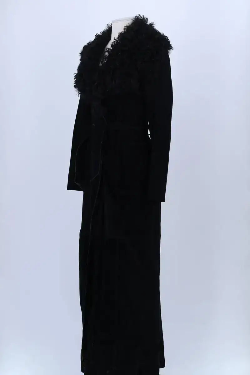 Manteau Plein Sud Noir en Cuir