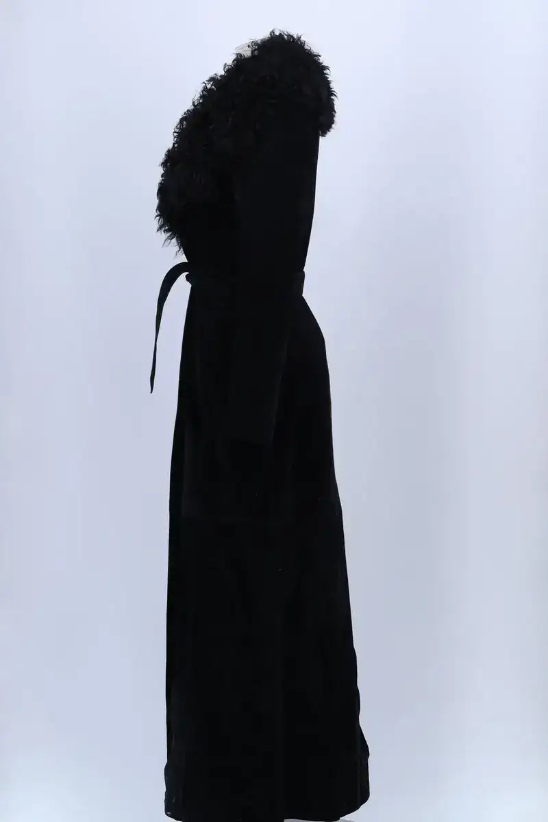 Manteau Plein Sud Noir en Cuir