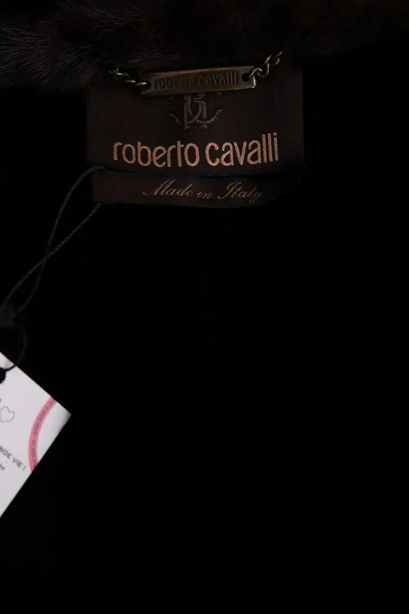 Manteau Roberto Cavalli Noir en Laine
