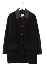 Manteau Saint Laurent Noir en Cuir, taille L - Seconde Main
