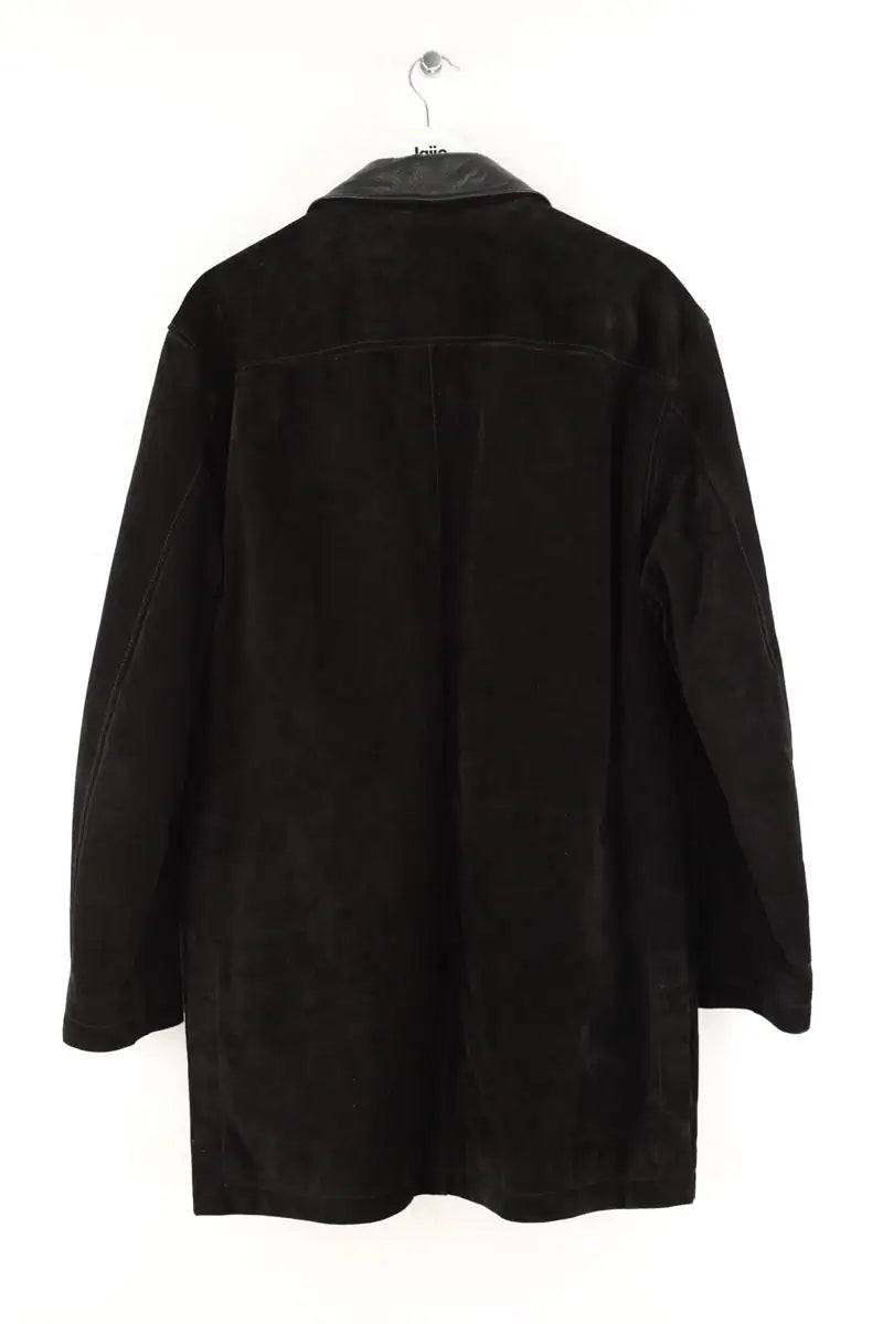 Manteau Saint Laurent Noir en Cuir