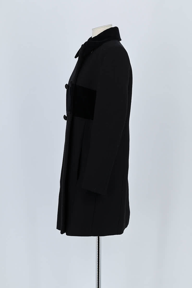 Manteau Saint Laurent Noir en Laine