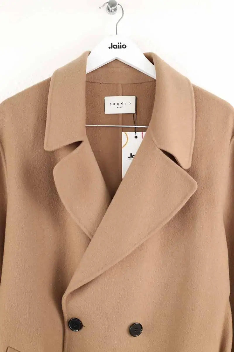 Manteau Sandro Camel en Laine