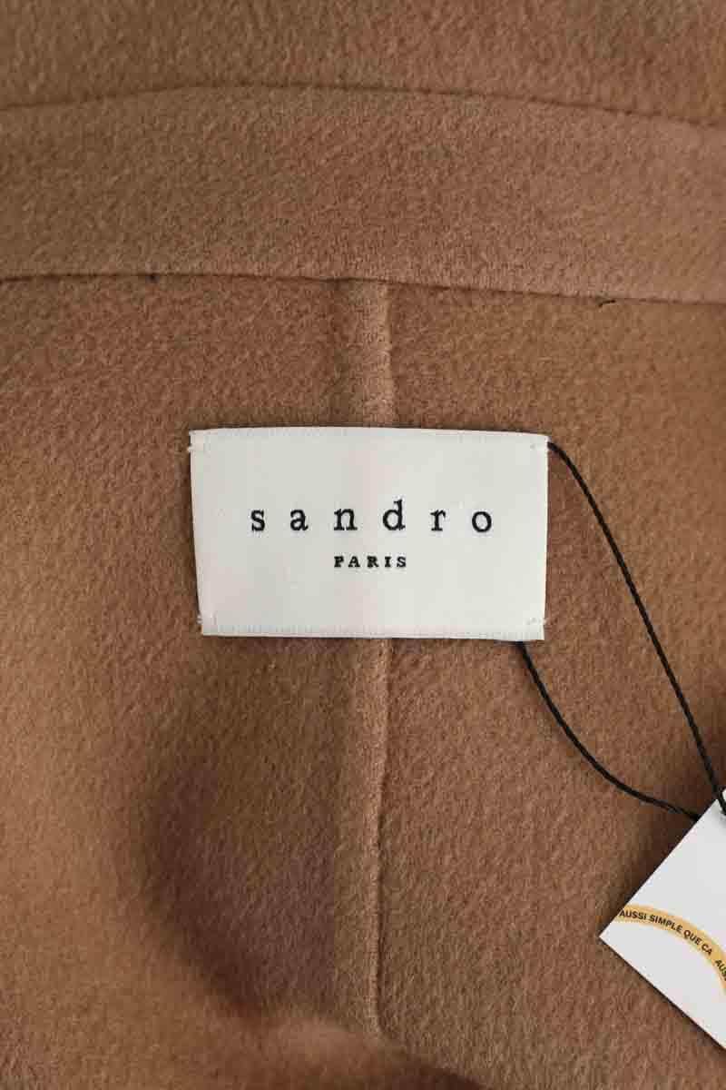 Manteau Sandro Camel en Laine