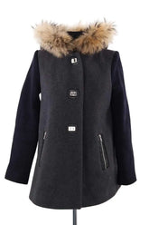 Manteau Sandro Gris en Laine, taille S - Seconde Main