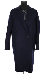 Manteau Sandro Marine en Polyamide, taille L - Seconde Main