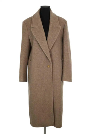 Manteau Sandro Marron en Laine, taille M - Seconde Main