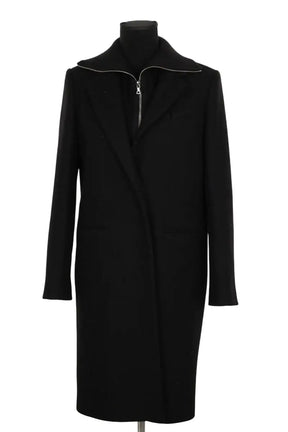 Manteau Sandro Noir en Laine, taille M - Seconde Main