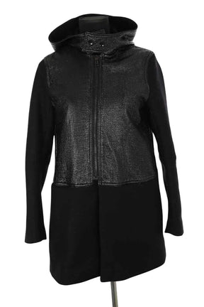 Manteau Sandro Noir en Laine, taille M - Seconde Main