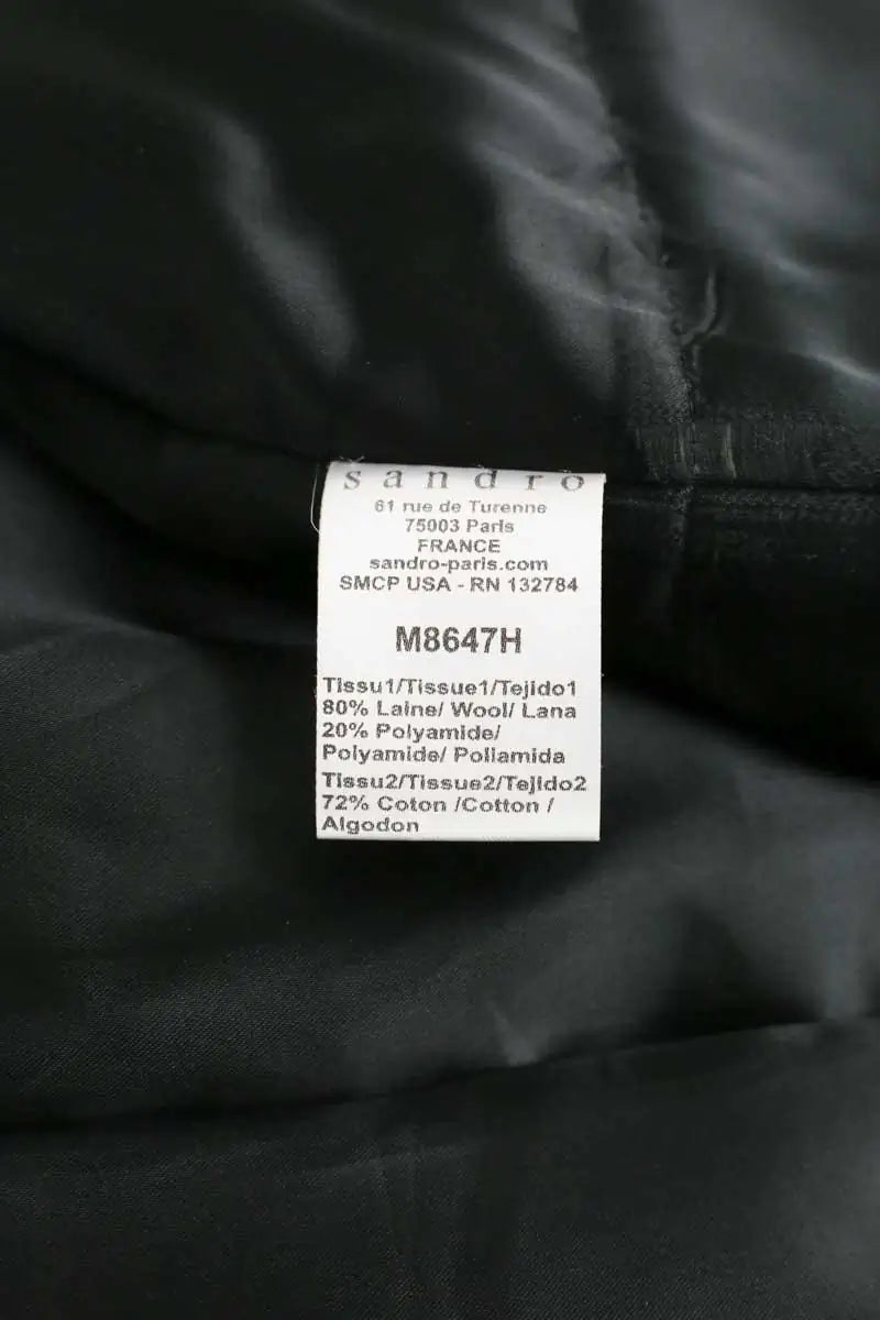 Manteau Sandro Noir en Laine