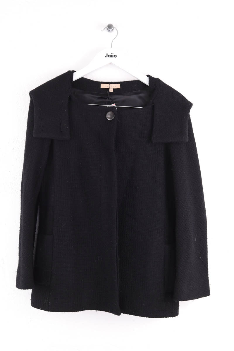 Manteau Sandro Noir en Laine, taille S - Seconde Main