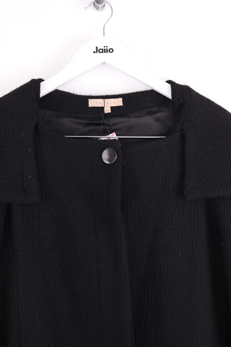 Manteau Sandro Noir en Laine