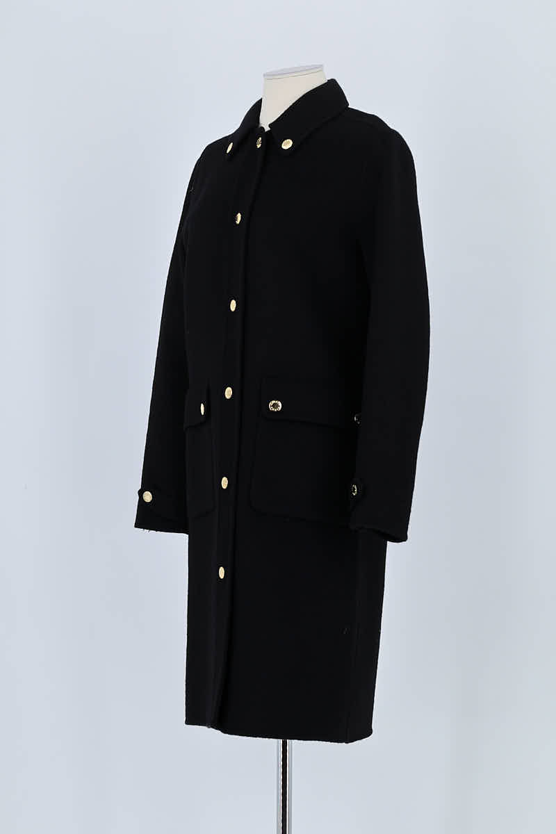Manteau Sandro Noir en Laine