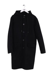 Manteau Sandro Noir en Laine, taille XS - Seconde Main