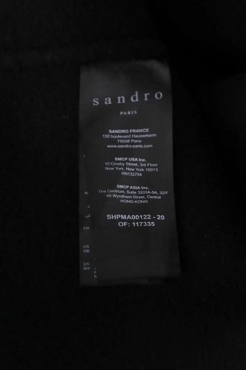 Manteau Sandro Noir en Laine