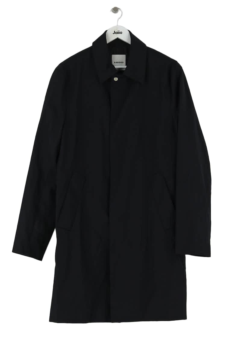 Manteau Sandro Noir en Polyester, taille M - Seconde Main