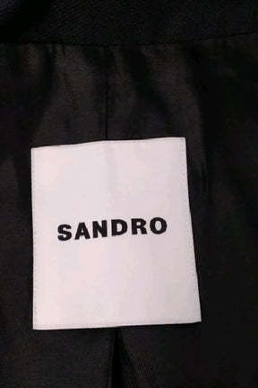 Manteau Sandro Noir en Polyester