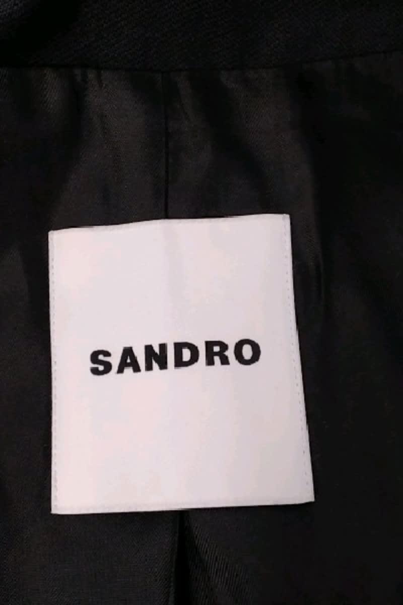 Manteau Sandro Noir en Polyester