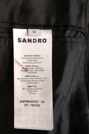 Manteau Sandro Noir en Polyester