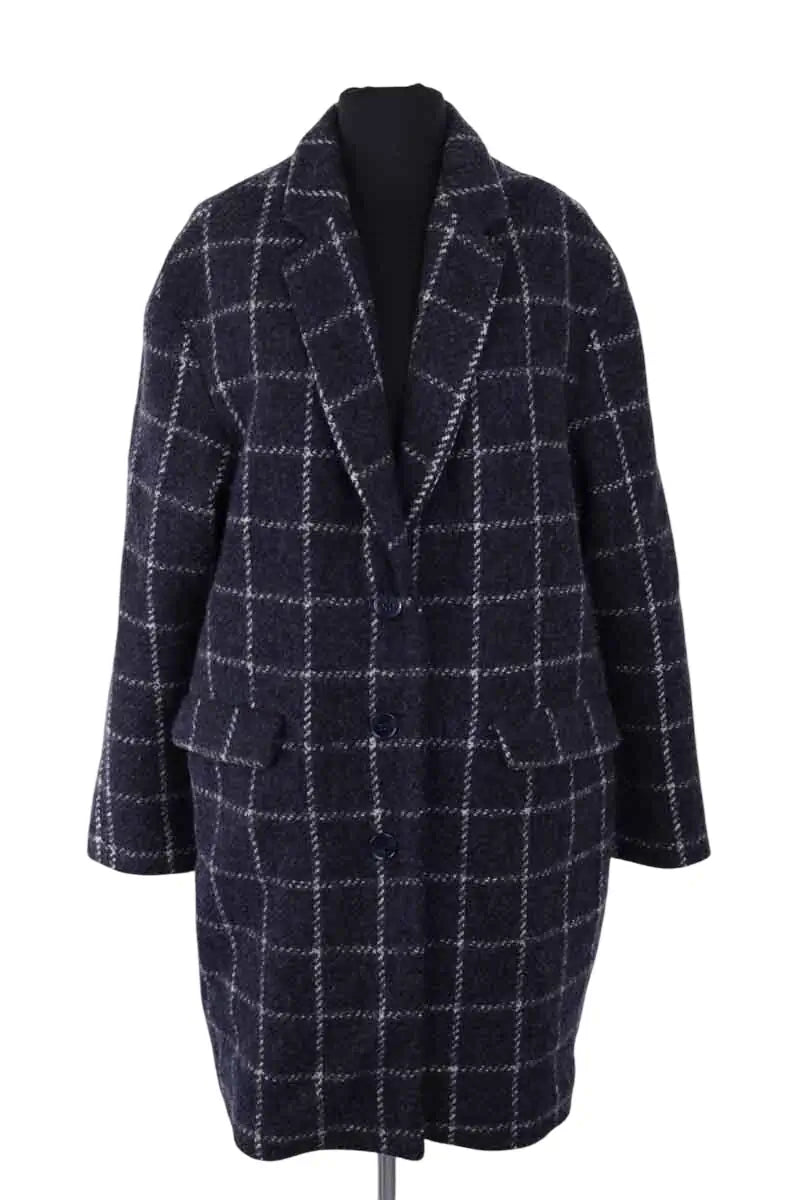 Manteau Sessun Bleu en Laine, taille M - Seconde Main