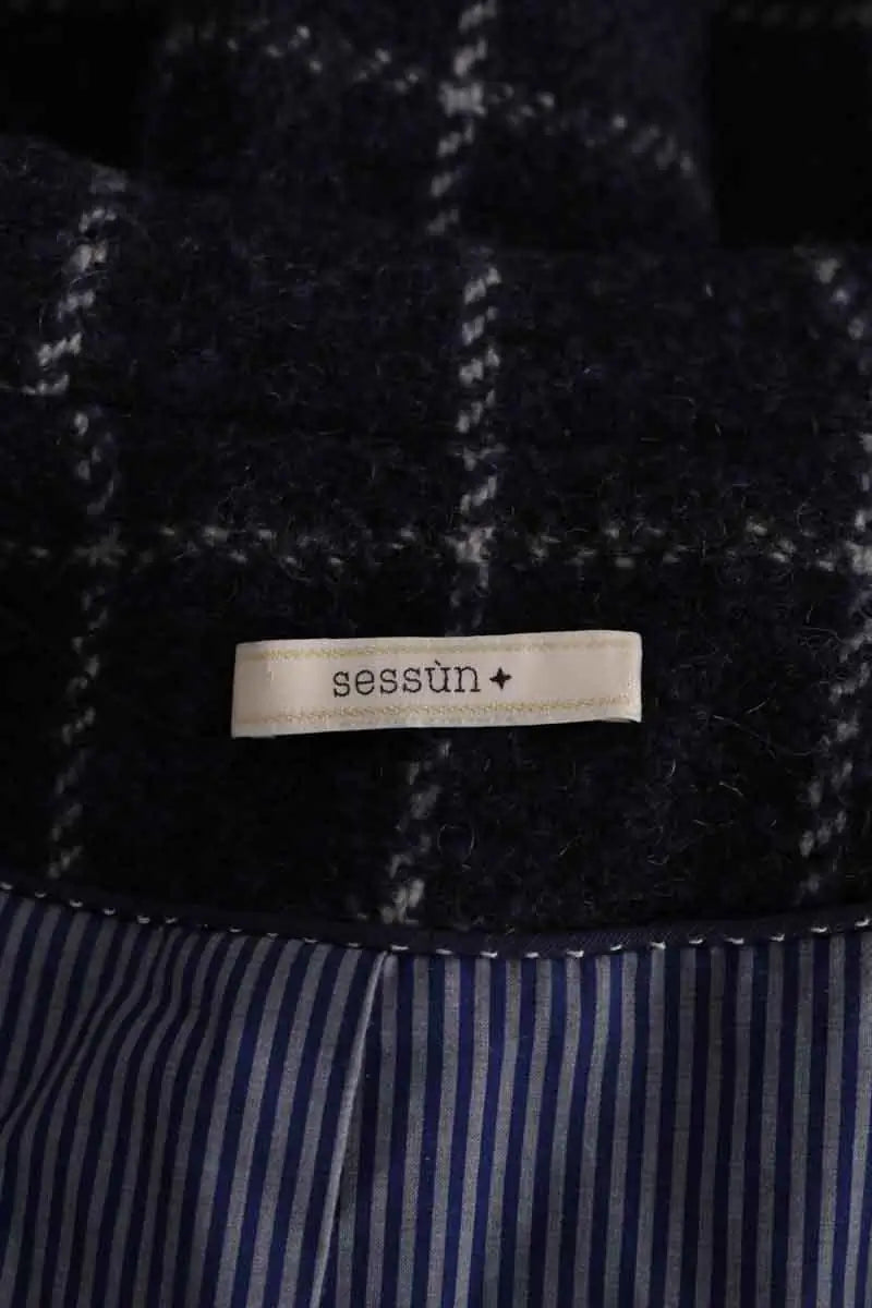 Manteau Sessun Bleu en Laine