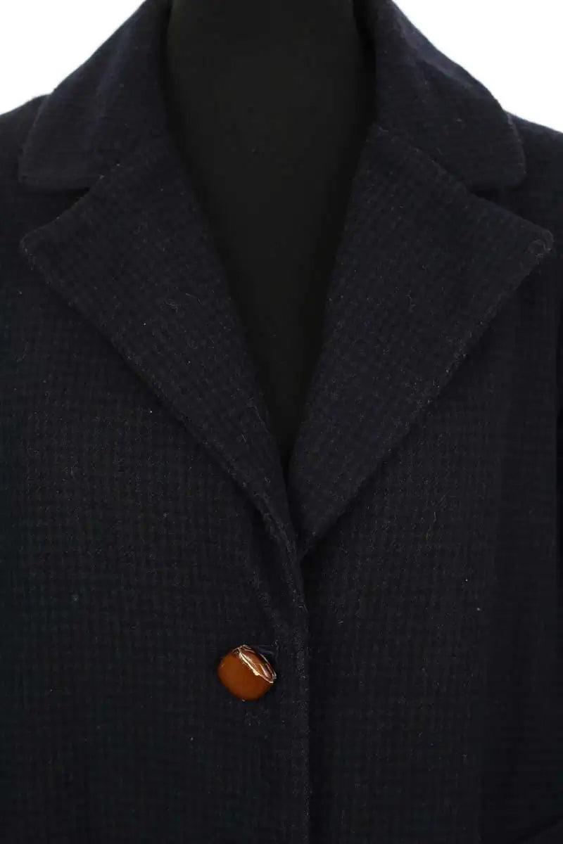 Manteau Sessun Marine en Laine