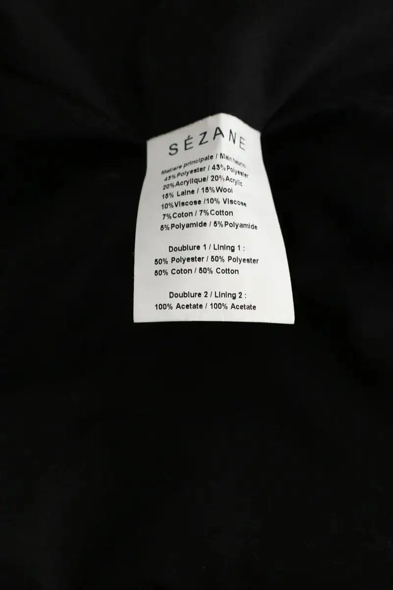 Manteau Sézane Bleu en Polyester