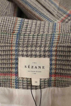 Manteau Sézane Gris en Laine