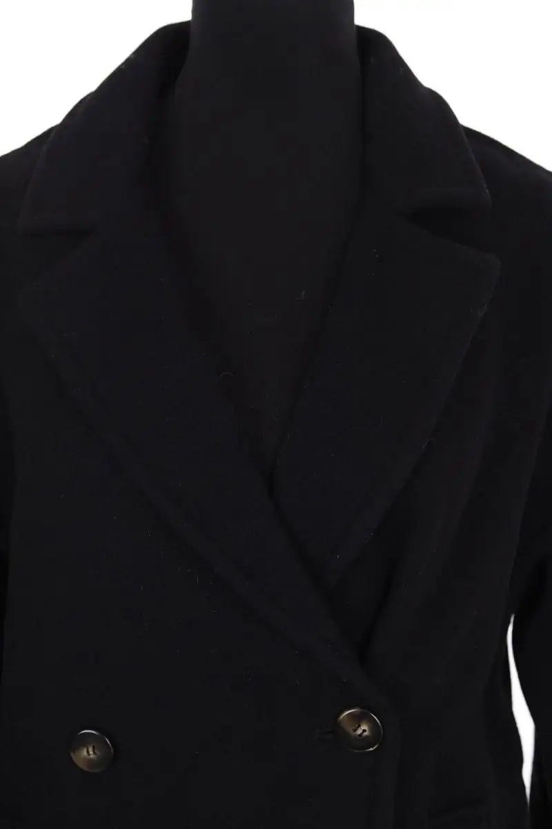 Manteau Sézane Jim Noir en Laine