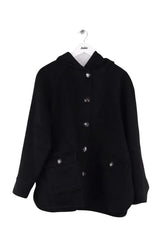 Manteau Sézane Noir en Synthétique, taille M - Seconde Main