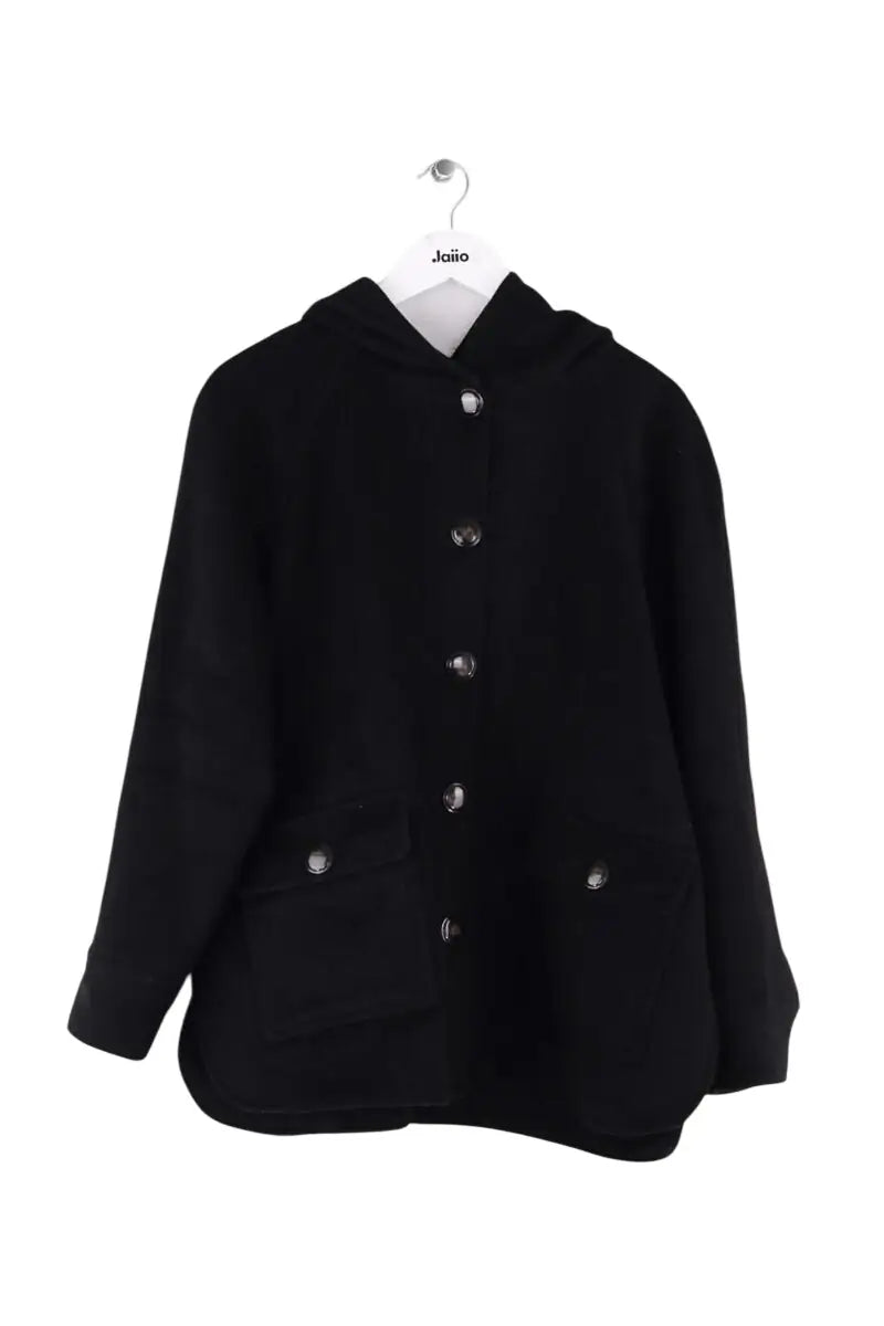 Manteau Sézane Noir en Synthétique, taille M - Seconde Main