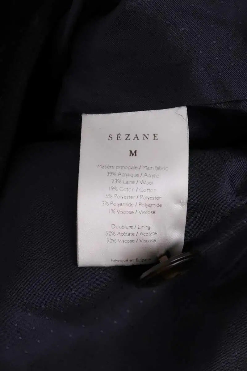 Manteau Sézane Noir en Synthétique