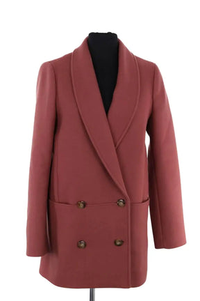 Manteau Sézane Rose en Laine, taille S - Seconde Main