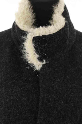 Manteau Simple Project Noir en Laine