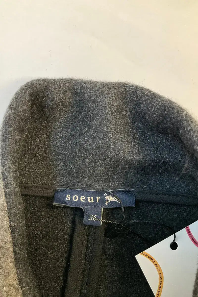 Manteau Soeur Noir en Coton