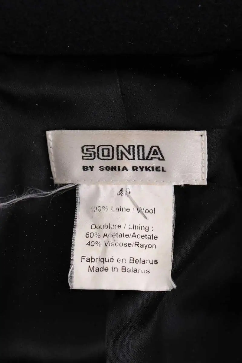 Manteau Sonia Rykiel Noir en Laine