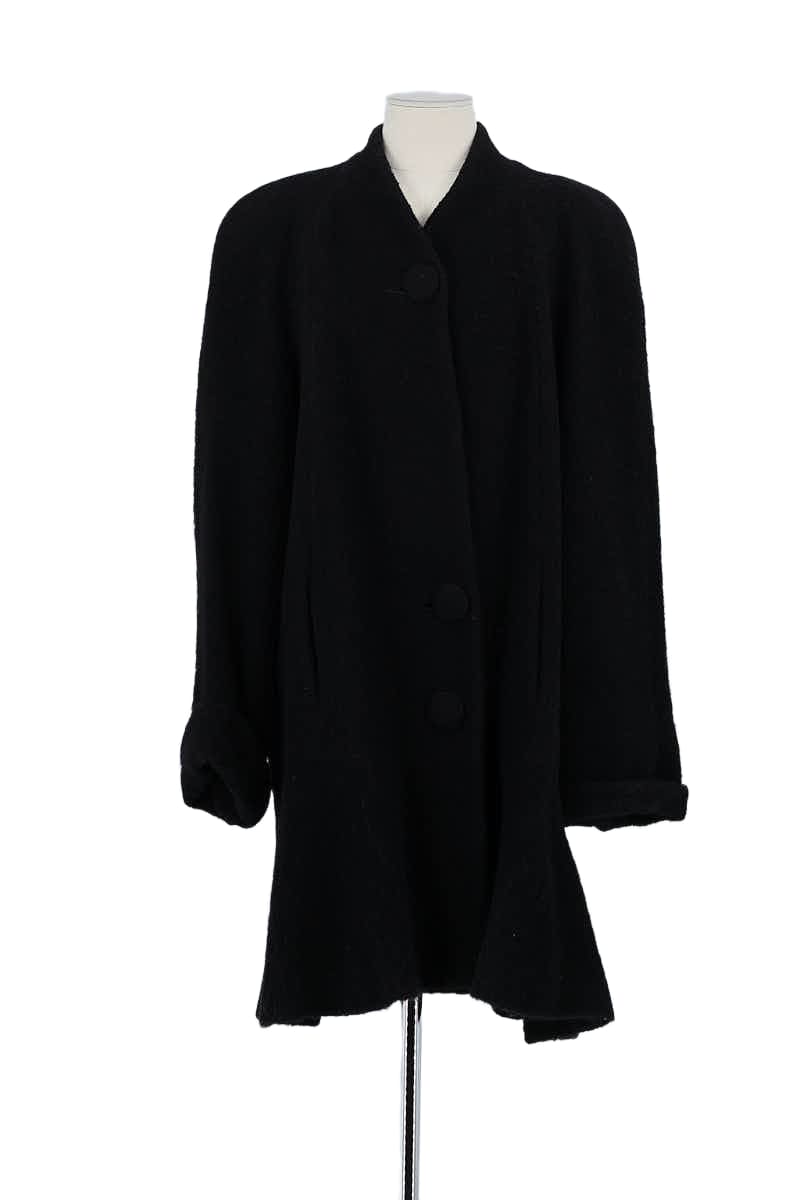 Manteau Sonia Rykiel Noir en Laine, taille XXL - Seconde Main