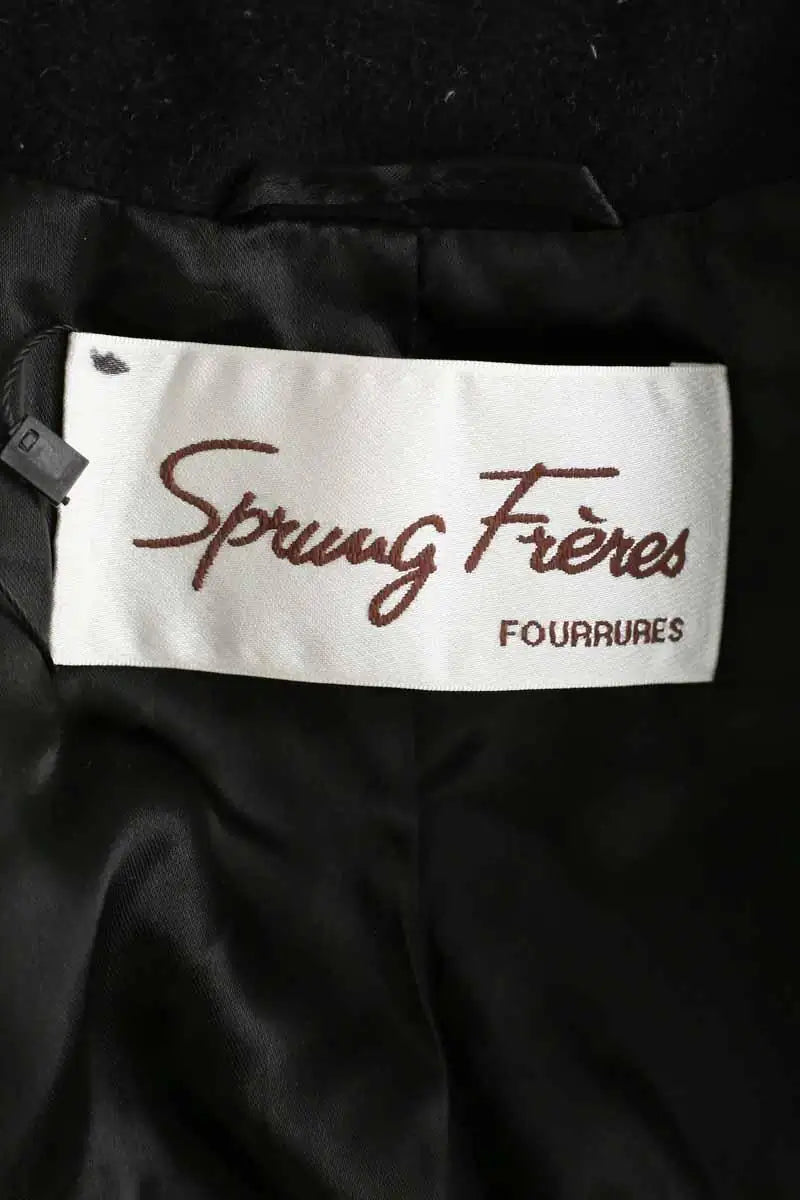 Manteau Sprung Frères Noir en Laine