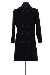 Manteau Tara Jarmon Noir en Laine, taille L - Seconde Main