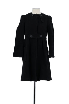 Manteau Tara Jarmon Noir en Laine, taille S - Seconde Main