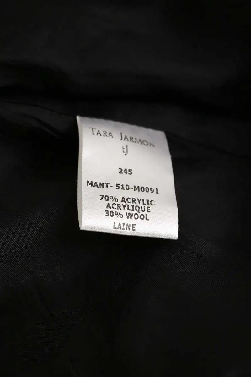 Manteau Tara Jarmon Noir en Synthétique