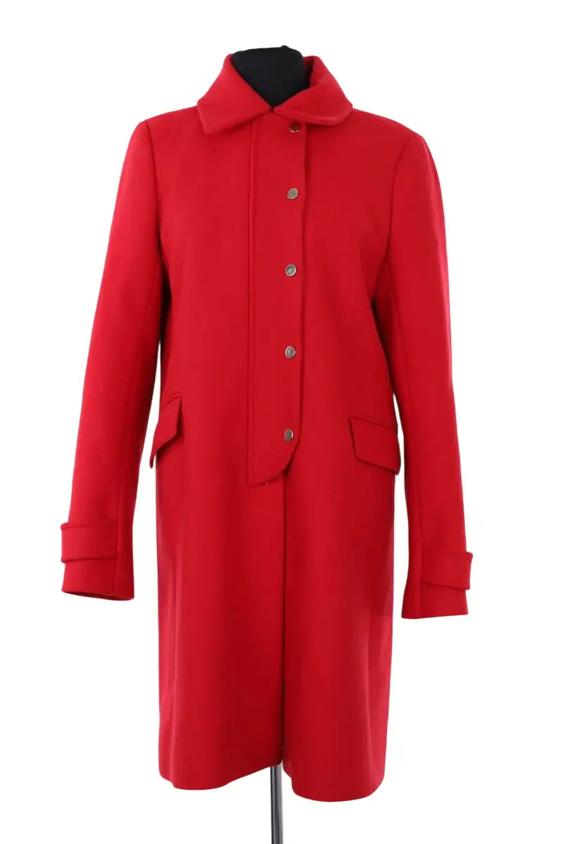 Manteau Tara Jarmon Rouge en Laine, taille M - Seconde Main