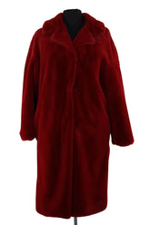 Manteau Tara Jarmon Rouge en Synthétique, taille S - Seconde Main