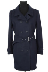 Manteau The Kooples Bleu en Laine, taille L - Seconde Main