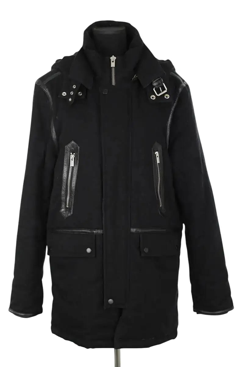 Manteau The Kooples Noir en Coton, taille M - Seconde Main