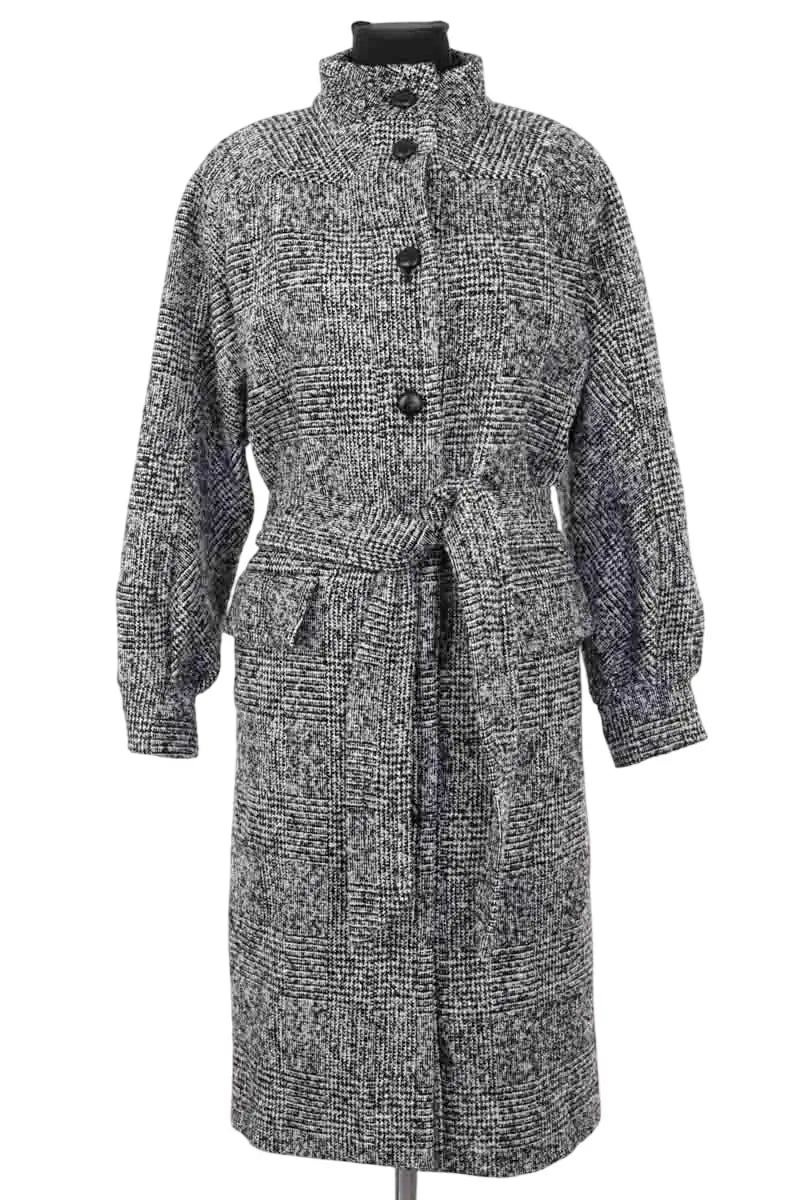 Manteau The Kooples Noir en Laine, taille S - Seconde Main