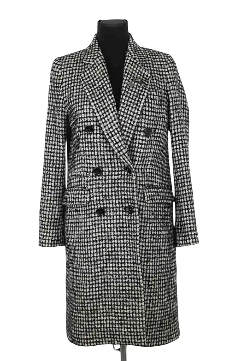 Manteau The Kooples Noir en Laine, taille XS - Seconde Main