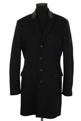 Manteau The Kooples Noir en Laine, taille XXL - Seconde Main
