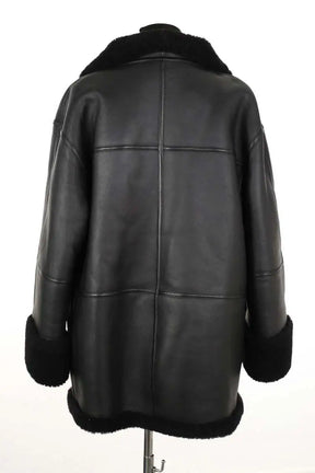 Manteau Totême Noir en Cuir