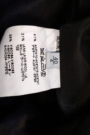 Manteau Valentino Noir en Laine